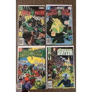 Vintage Lot Of 4 D.C Green Lantern Comics Book # 7, 97, 107, 147 Sleeved